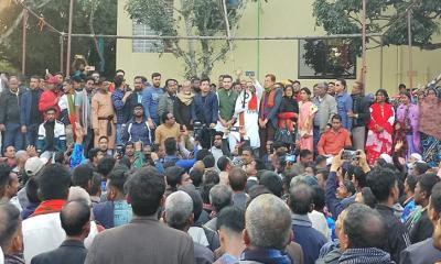 তানোরে ধানের শীষের বিশাল প্রচার মিছিল ও সমাবেশ