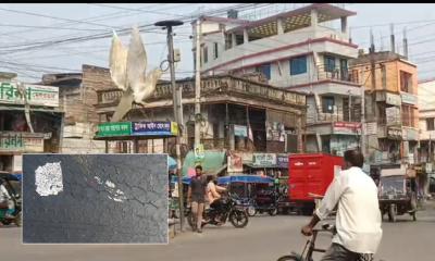 চুয়াডাঙ্গায় ৩৮.৫° তাপমাত্রা, গলতে শুরু করেছে সড়কের পিচ