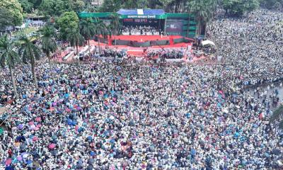 চলছে জামায়াতের সমাবেশ, বক্তব্য রাখছেন নেতারা