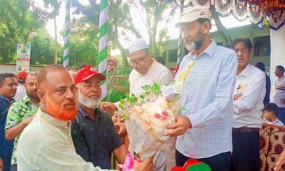সরিষাবাড়ীতে জেলা বিএনপির সভাপতিকে সংবর্ধনা
