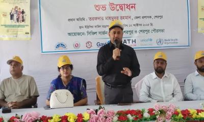 শেরপুরে টাইফয়েড টিকাদান কর্মসূচির উদ্বোধন