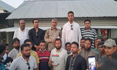 মাদারগঞ্জে বিএনপির লিফলেট বিতরণ ও ধানের শীষে ভোট প্রার্থনা