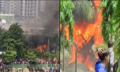 উত্তরায় বিমান বিধ্বস্তে নিহত ১, দগ্ধ ২৫ জনকে নেয়া হয়েছে বার্ন ইউনিটে