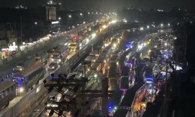 ঢাকা-টাঙ্গাইল মহাসড়কে ৪০ কিলোমিটার যানজট
