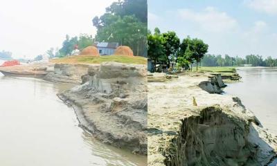 কুড়িগ্রামে পাঁচ নদীর ৩৬ পয়েন্টে ভাঙন, ভিটেবাড়ি ছাড়া ৫ শতাধিক পরিবার