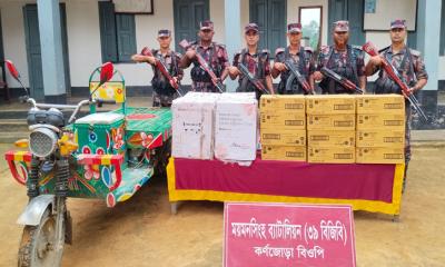 শ্রীবরদী সীমান্তে ভারতীয় কসমেটিকস ও গরু জব্দ