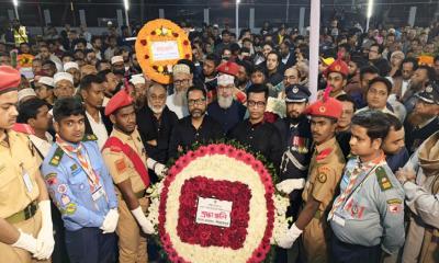 পিরোজপুরে গৃহায়ন ও গণপূর্ত প্রতিমন্ত্রীর ভাষা শহীদদের প্রতি শ্রদ্ধা নিবেদন