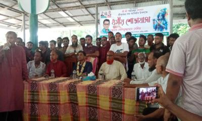মুকসুদপুরে শ্রীকৃষ্ণের জন্মাষ্টমীতে বিএনপি নেতা সেলিমুজ্জামান সেলিম
