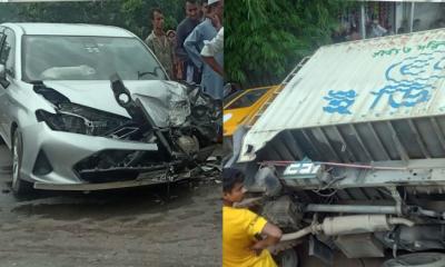 ঘোড়াশালে প্রাইভেটকার ও কাভার্ডভ্যানের সংঘর্ষে দুই প্রকৌশলী আহত