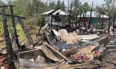 দীঘিনালায় আগুনে নয়টি দোকান পুড়ে ছাই, নিঃস্ব পরিবার