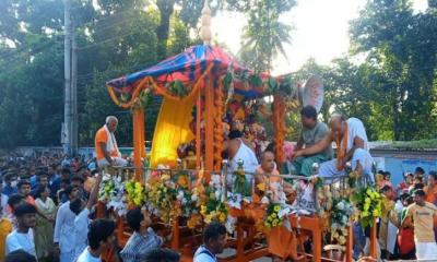 ধর্মীয় উৎসাহ-উদ্দীপনার মধ্য দিয়ে ফরিদপুরে রথযাত্রা পালিত