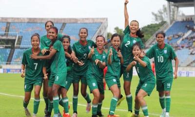 তৃষ্ণার হ্যাটট্রিকে তিমুরকে ৮ গোলে উড়িয়ে দিল বাংলাদেশ
