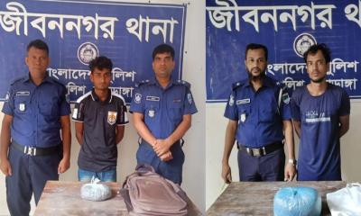 জীবননগরে পৃথক অভিযানে গাঁজাসহ দু‍‍`জন গ্রেফতার