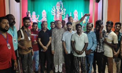 ভৈরবে পূজামণ্ডপ পরিদর্শনে বিএনপির কেন্দ্রীয় নেতা শরিফুল আলম