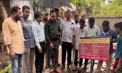 মোরেলগঞ্জ পৌরসভার রাস্তার কাজ পরিদর্শনে ইউএনও হাবিবউল্লাহ
