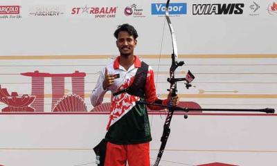 এশিয়ান কাপ আরচারিতে স্বর্ণ জিতেছেন বাংলাদেশের আলিফ