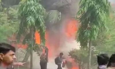 স্কুলে বিমান বিধ্বস্তে নিহত ৩ , দগ্ধ ৬০ জনকে নেয়া হয়েছে বার্ন ইউনিটে