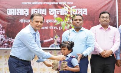 গণঅভ্যুত্থানের বর্ষপূর্তি উপলক্ষে চুয়াডাঙ্গায় শহিদদের স্মরণে বৃক্ষরোপণ কার্যক্রমের উদ্বোধন