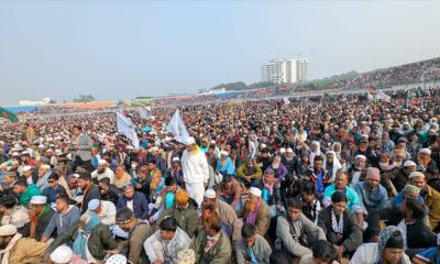 কুষ্টিয়া জামায়াতের জনসভায় নেতাকর্মীদের ঢল, নারীদেরও ব্যাপক উপস্থিতি