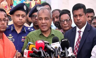 পূজার শুরু থেকেই ২৪ ঘণ্টা নিরাপত্তা ব্যবস্থা থাকবে: স্বরাষ্ট্র উপদেষ্টা