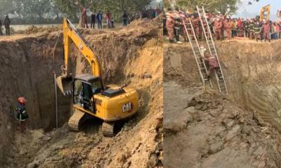 ২৭ ঘণ্টা অতিক্রান্ত, ৪২ ফুট খুঁড়েও শিশুটির সন্ধান মেলেনি