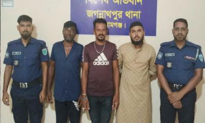 সুনামগঞ্জের জগন্নাথপুরে বিশেষ অভিযানে রুবেল হত্যাকারীসহ গ্রেফতার ৩