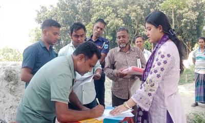 সাটুরিয়ায় অবৈধ ড্রেজার মেশিন জব্দ, ৫০ হাজার টাকা জরিমানা