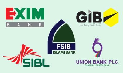 পাঁচ শরিয়াভিত্তিক ব্যাংকের শেয়ার লেনদেন স্থগিত