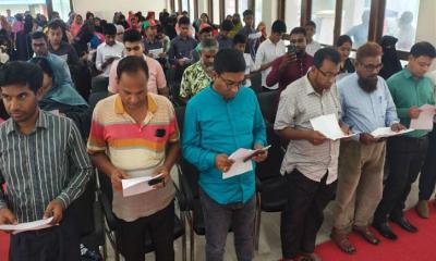 বোয়ালমারীতে জুলাই পুনর্জাগরণে সমাজ গঠনে শপথ গ্রহণ অনুষ্ঠিত