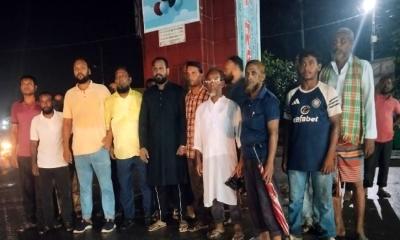 নুরের ওপর হামলার প্রতিবাদে রাণীশংকৈলে বিক্ষোভ মিছিল