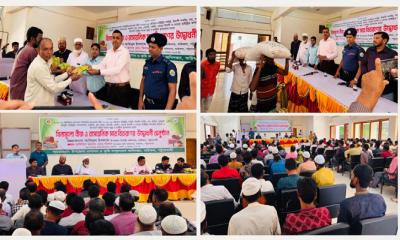 বাউফলে ক্ষুদ্র ও প্রান্তিক কৃষকদের মাঝে বিনামূল্যে বীজ ও সার বিতরণ