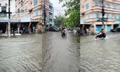 যশোরে টানা ১৩ ঘণ্টায় ২০০ মিমি বৃষ্টিপাত, জলাবদ্ধতায় জনজীবন বিপর্যস্ত