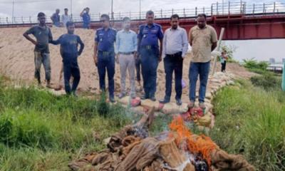 কর্ণফুলী থেকে এক হাজার মিটার চরঘেরা জাল জব্দ