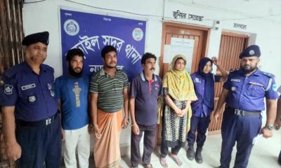 নড়াইলে ডিবি পুলিশ পরিচয়ে তুলে নেওয়ার নাটক: সদর থানা পুলিশের অভিযানে গ্রেপ্তার ৪