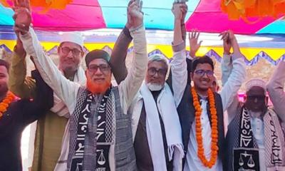 মোরেলগঞ্জে জকসু’র নবনির্বাচিত ভিপিকে জামায়াতে ইসলামের সংবর্ধনা