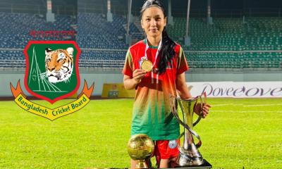 ফুটবলার ঋতুপর্ণাকে বাড়ি নির্মাণ করে দেবে বিসিবি