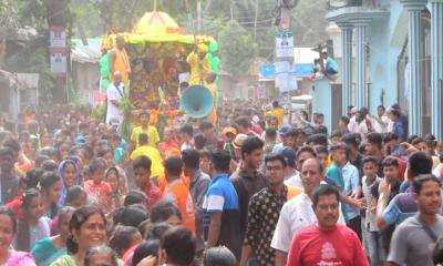 কুড়িগ্রামে কঠোর নিরাপত্তায় উল্টো রথ যাত্রা উদযাপন