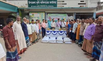 চাঁপাইনবাবগঞ্জে কৃষকের মাঝে বিনামূল্যে বীজ ও সার বিতরণ