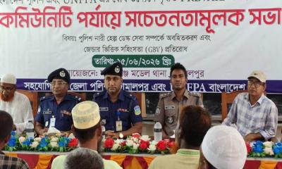 মাদারগঞ্জে নারী হেল্প ডেস্ক সেবা ও জেন্ডারভিত্তিক সহিংসতা প্রতিরোধে সচেতনতামূলক সভা