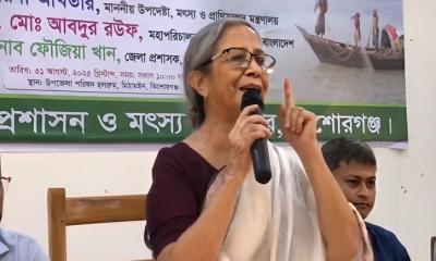 হাওরে অলওয়েদার সড়কে পর্যাপ্ত কালভার্ট নেই: উপদেষ্টা ফরিদা আখতার