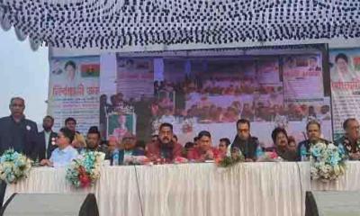 মান্দায় বিএনপি মনোনীত প্রার্থীর বিশাল নির্বাচনী জনসভা