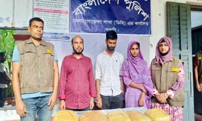 নওগাঁয় ডিবি পুলিশের অভিযানে মাদক কারবারি স্বেচ্ছাসেবক দলের নেতাসহ আটক ৩