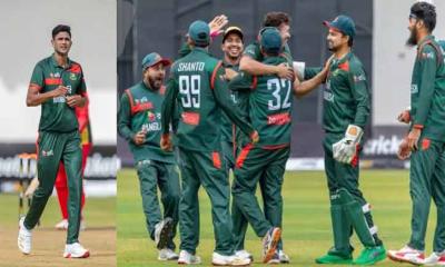 নাহিদের রেকর্ড গড়া বোলিংয়ে ১৪১ রানেই গুটিয়ে গেল জিম্বাবুয়ে