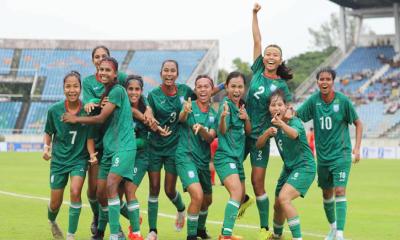 ঋতুপর্ণার জোড়া গোলে মিয়ানমারকে হারাল বাংলাদেশ