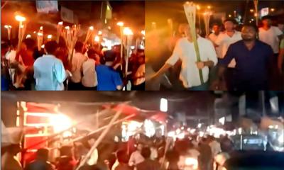 তিতাসে মশাল হাতে ব্যবসায়ী সোহাগ হত্যার বিচারের দাবিতে রাজপথে বৈষম্যবিরোধী ছাত্র আন্দোলন
