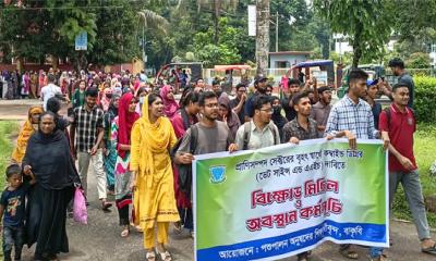 কম্বাইন্ড ডিগ্রির দাবিতে বাকৃবির পশুপালন অনুষদের শিক্ষার্থীদের আন্দোলন