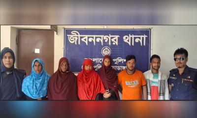 জীবননগর থানার বিশেষ অভিযানে ওয়ারেন্টভুক্ত ছয় আসামি গ্রেফতার