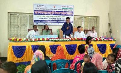 নওগাঁর পত্নীতলায় জাতীয় পুষ্টি সপ্তাহে এমএমএস বিতরণের উদ্বোধন