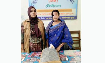 কমলগঞ্জে দেড় কেজি গাঁজাসহ এক নারী আটক