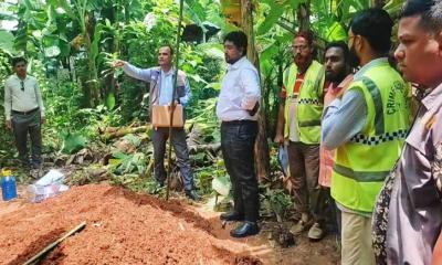 শ্রীপুরে দাফনের দুই মাস ২৩ দিন পর বৃদ্ধ মফিজ উদ্দিনের লাশ উত্তোলন